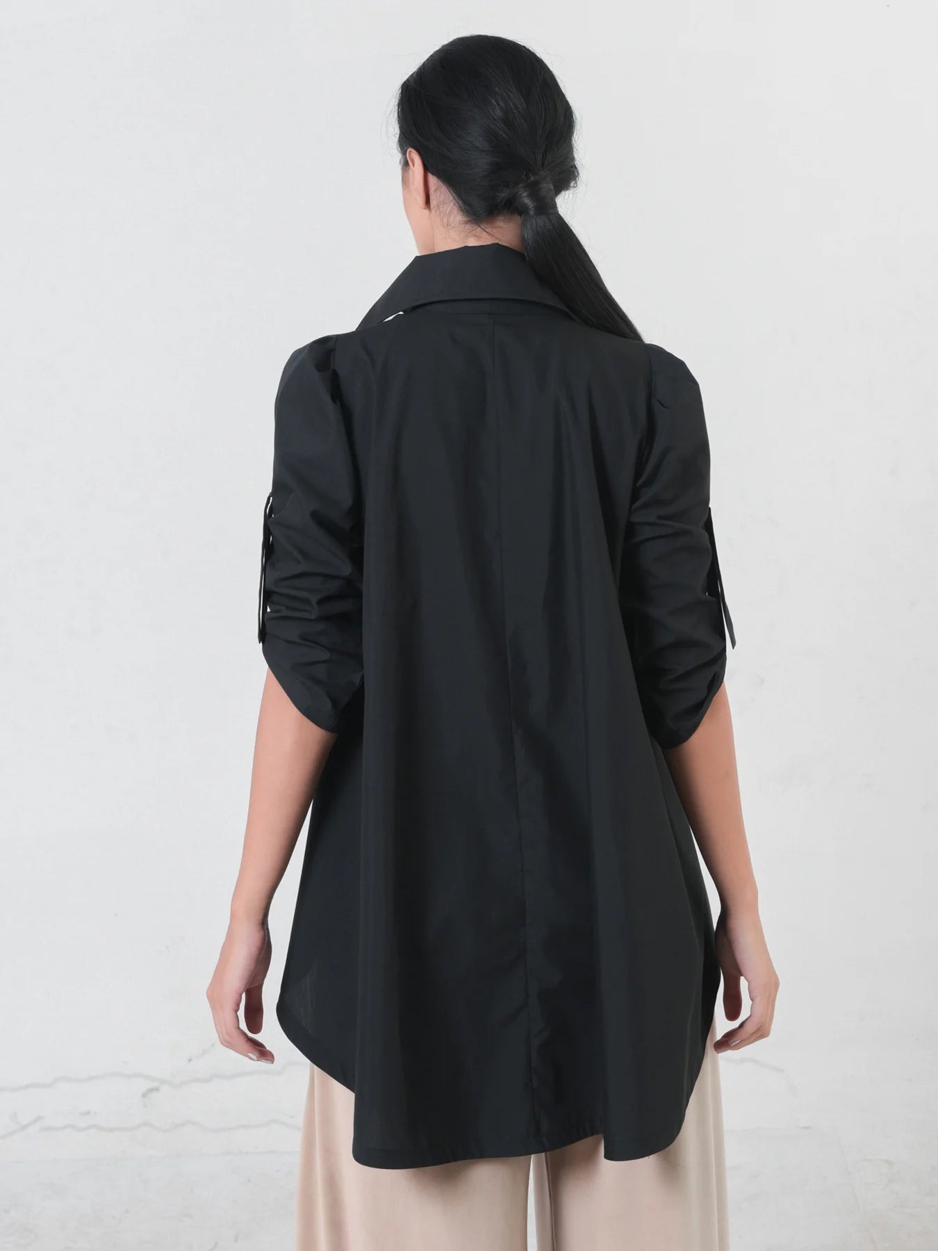 Women’s Oversized Belted Cotton White Shirt