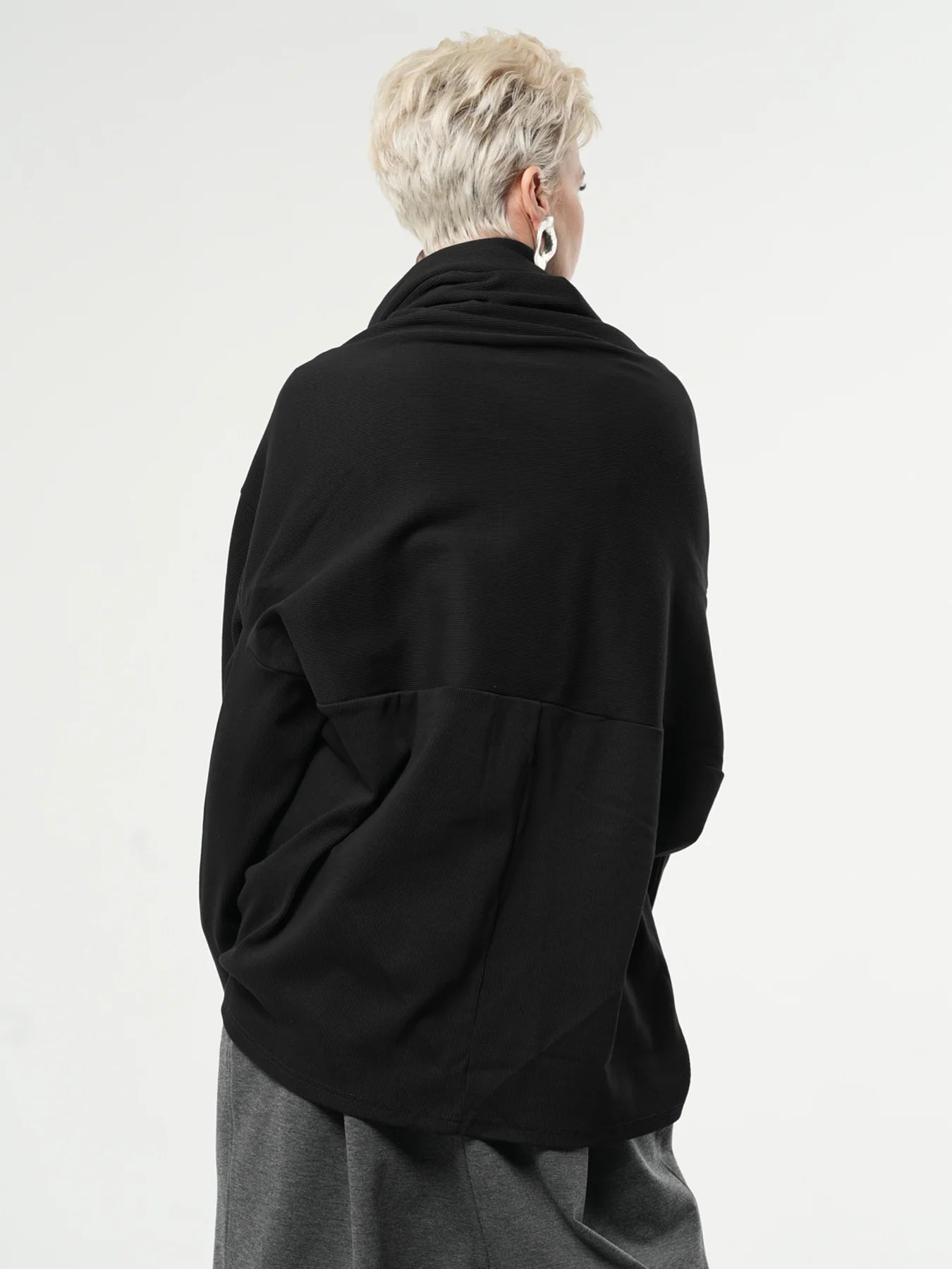 Asymmetric Oversized Cotton Cardigan