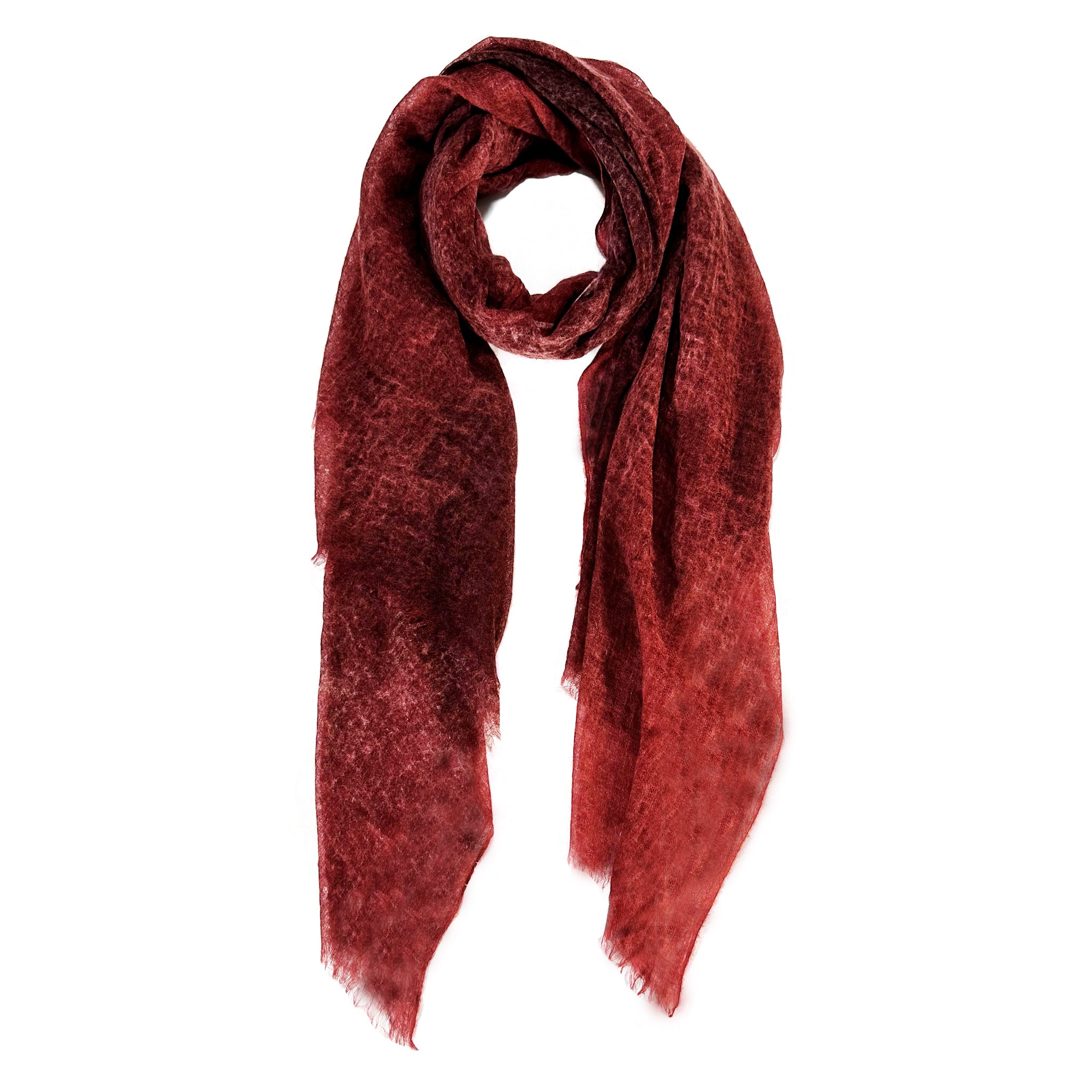 Lightweight Cashmere Scarf – Made in Spain- burgundy