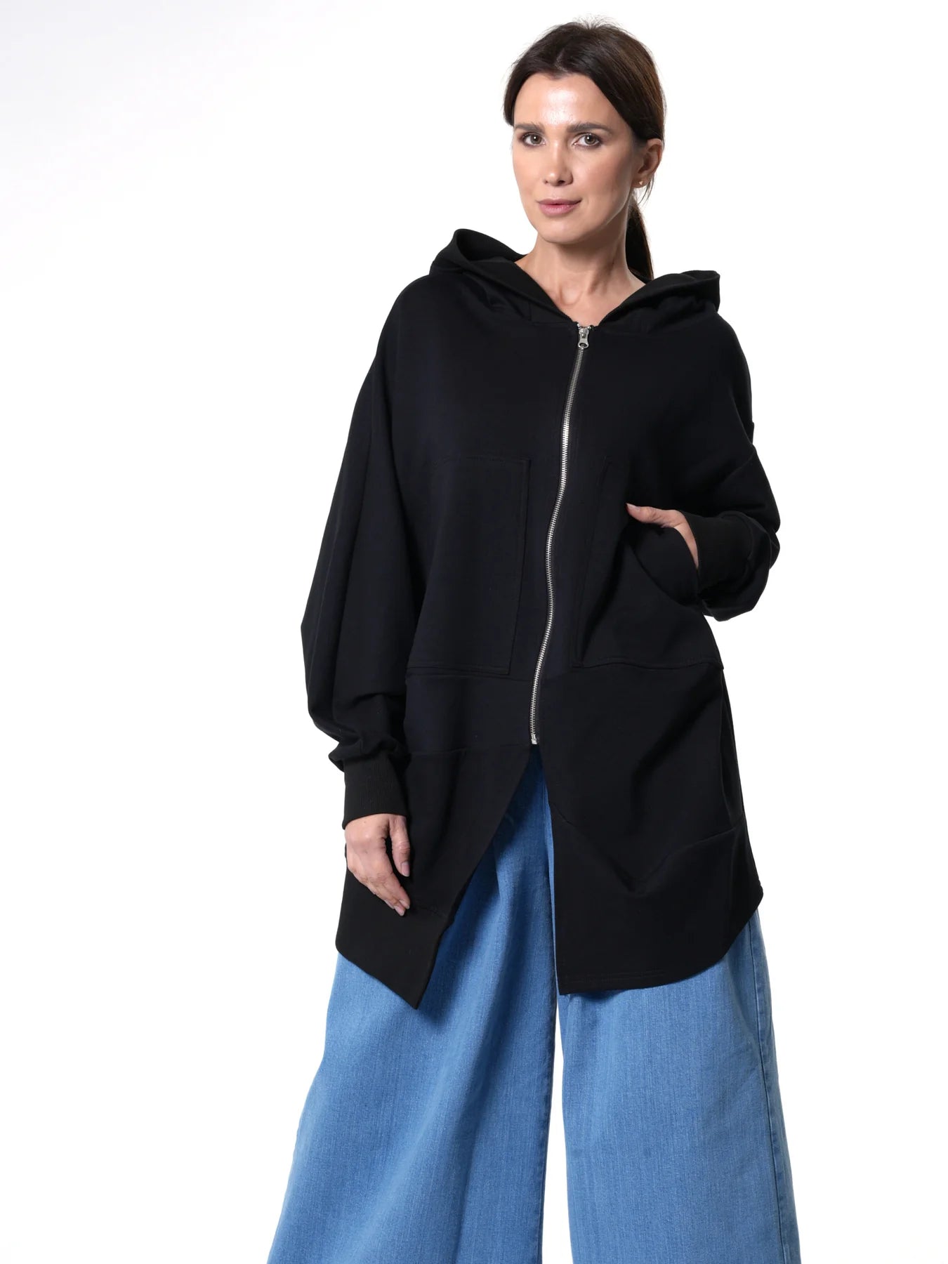 Oversized Zip Up Cardigan