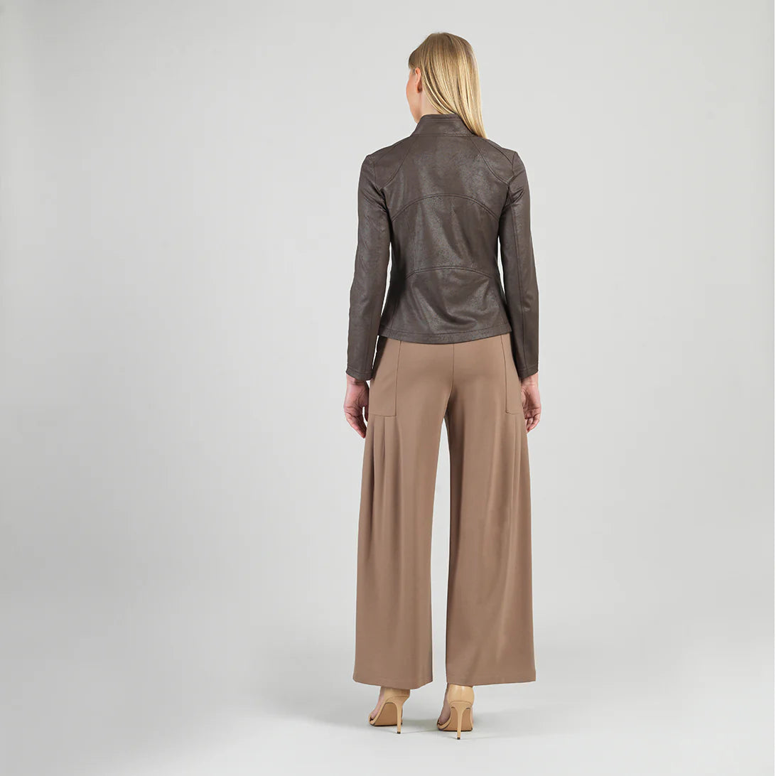 Brown Vegan Leather Jacket
