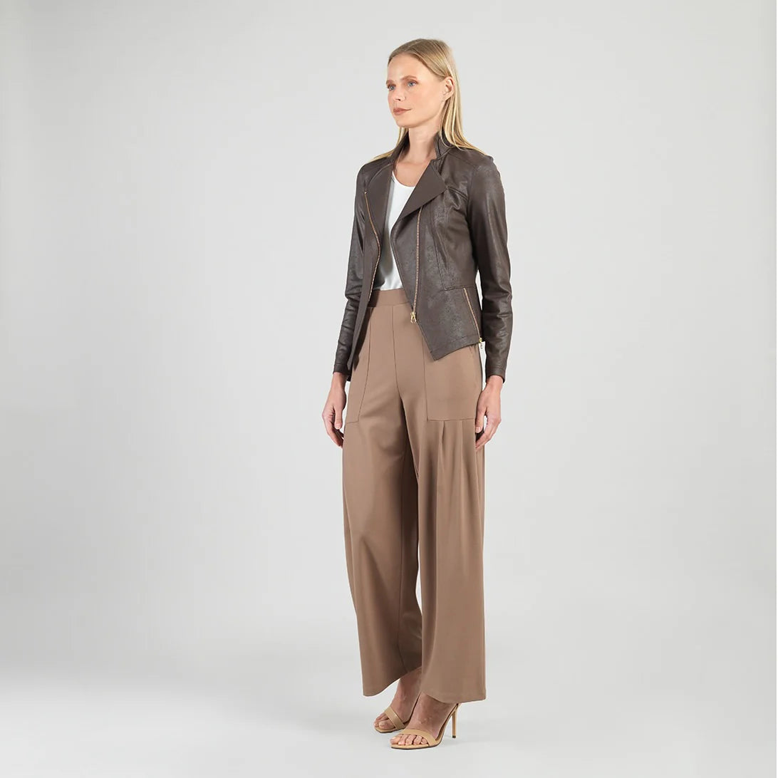 Brown Vegan Leather Jacket