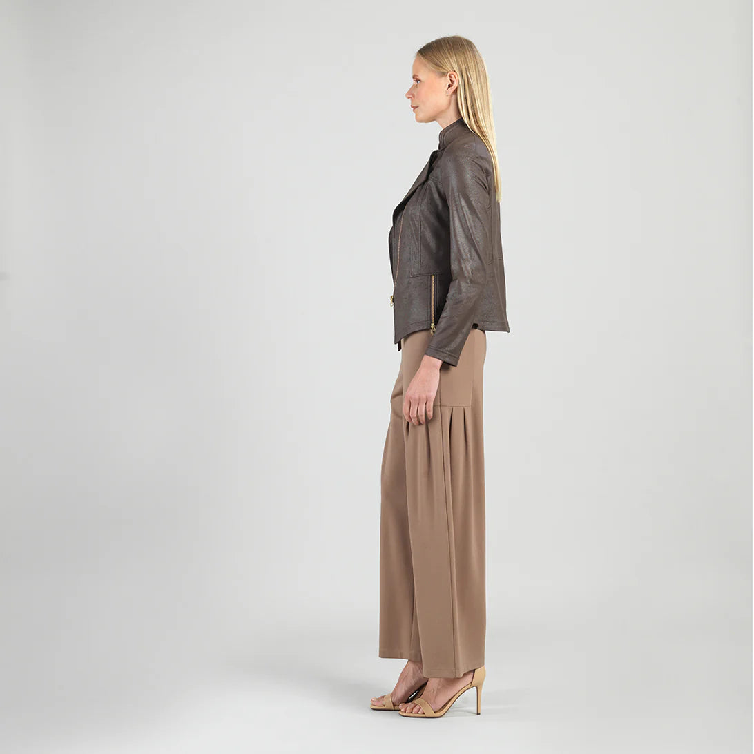 Brown Vegan Leather Jacket