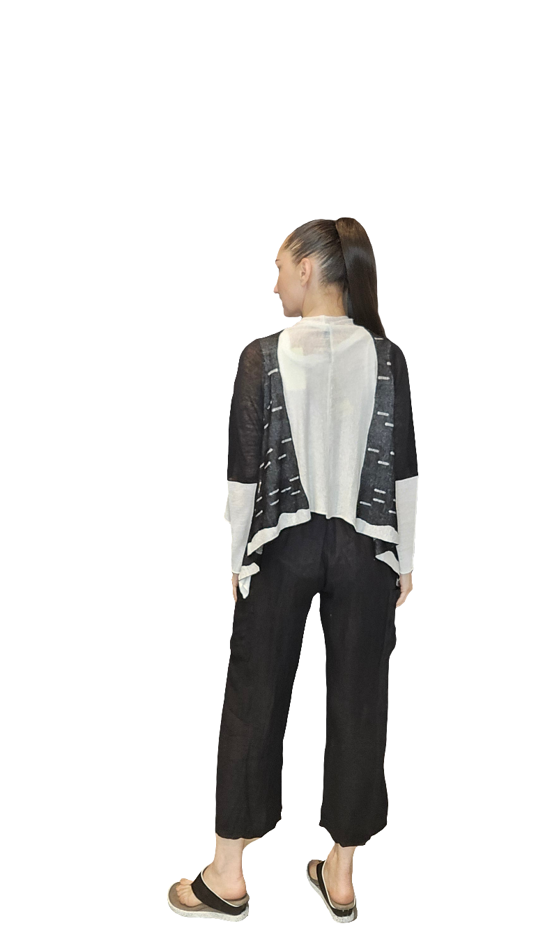 Novelty Black and White Cardigan Wrap