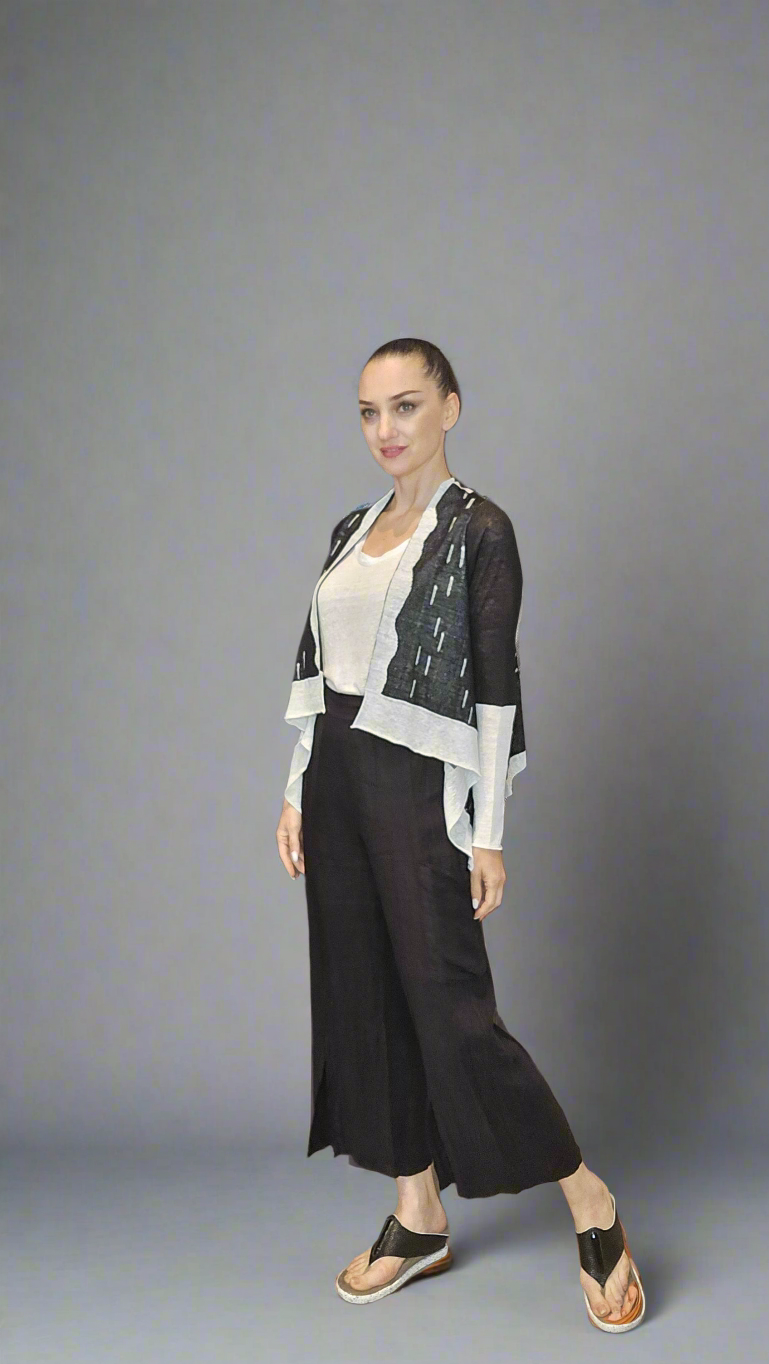 Novelty Black and White Cardigan Wrap