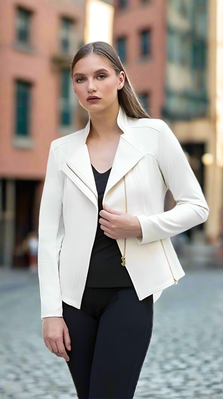 White Vegan Leather Jacket | Lightweight | Free Shipping – Estell White Vegan Leather Jacket | Lightweight | Free Shipping – Estell
