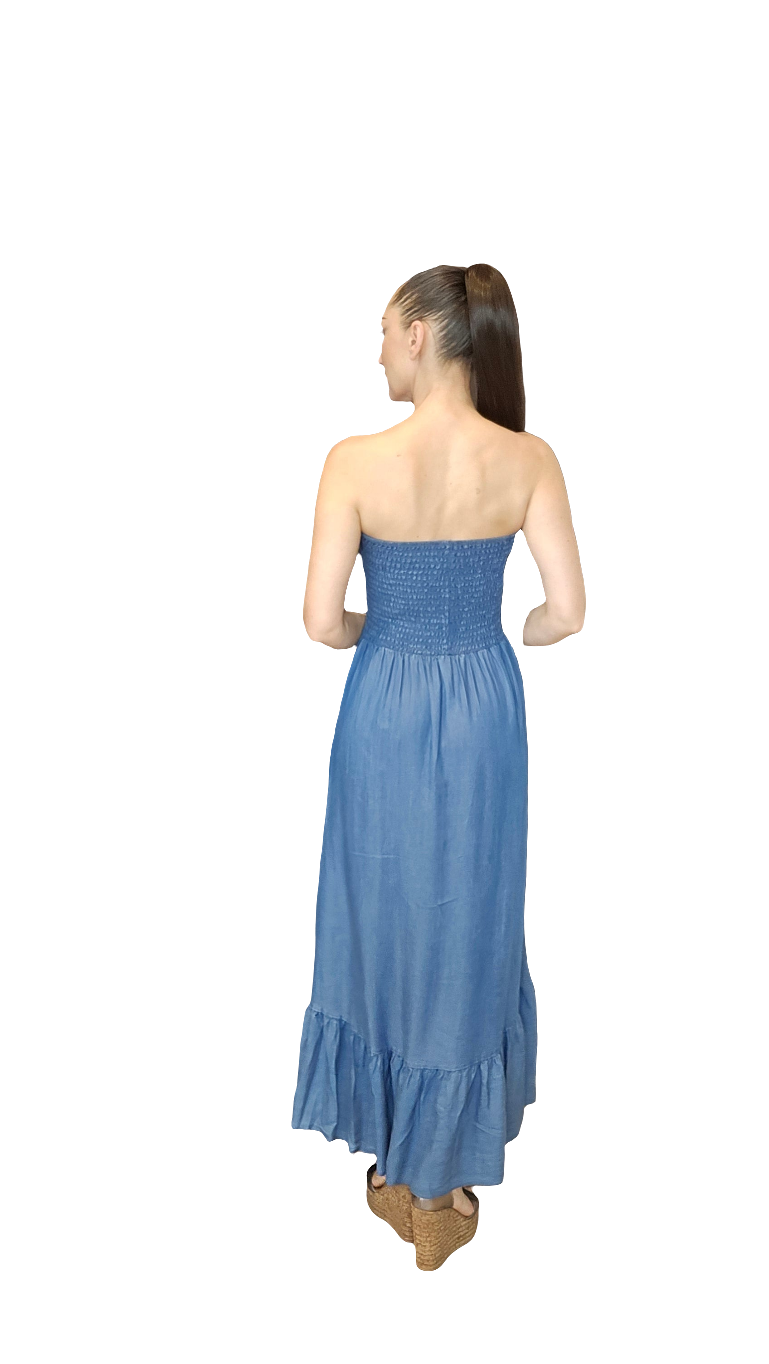Maxi Denim Italian Dress
