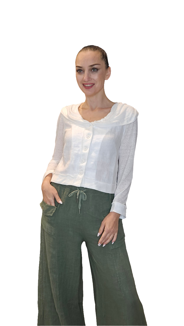Italian Linen Wide Leg Panta