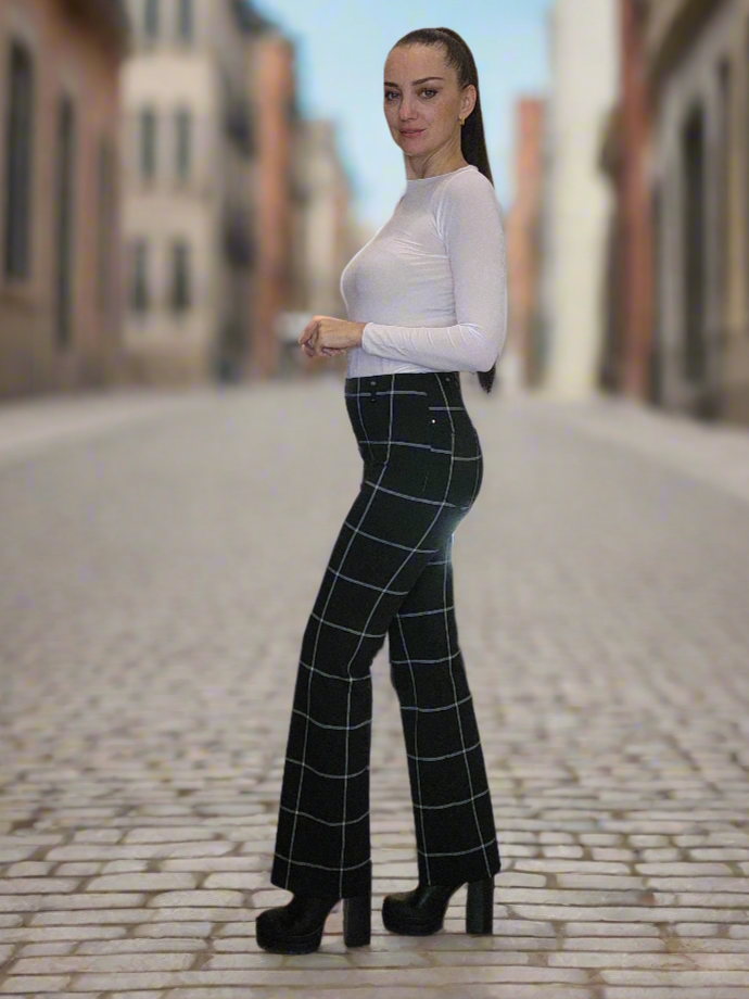 Perfect Fit Stretch Plaid Trouser