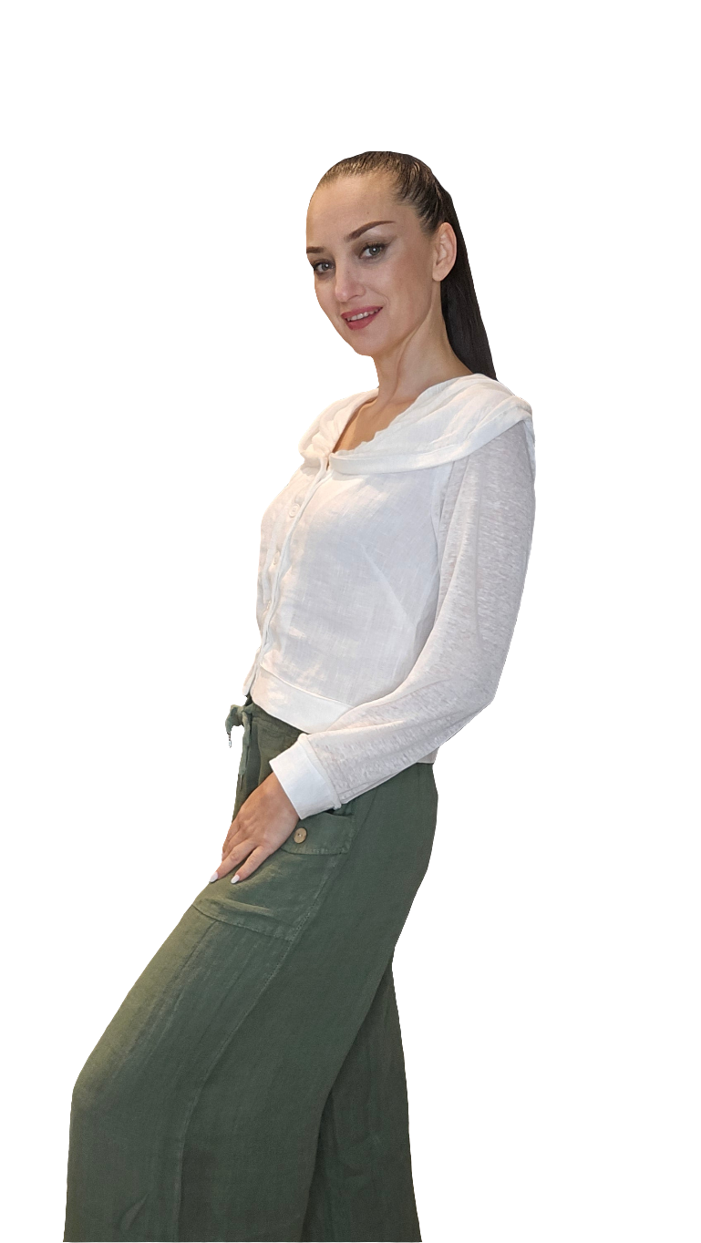 Italian Linen Wide Leg Panta