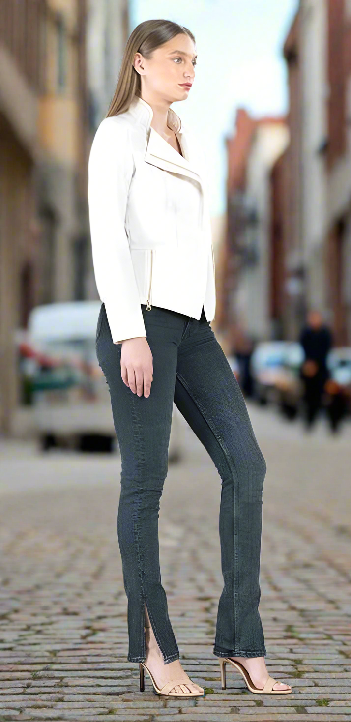 White Vegan Leather Jacket | Lightweight | Free Shipping – Estell White Vegan Leather Jacket | Lightweight | Free Shipping – Estell