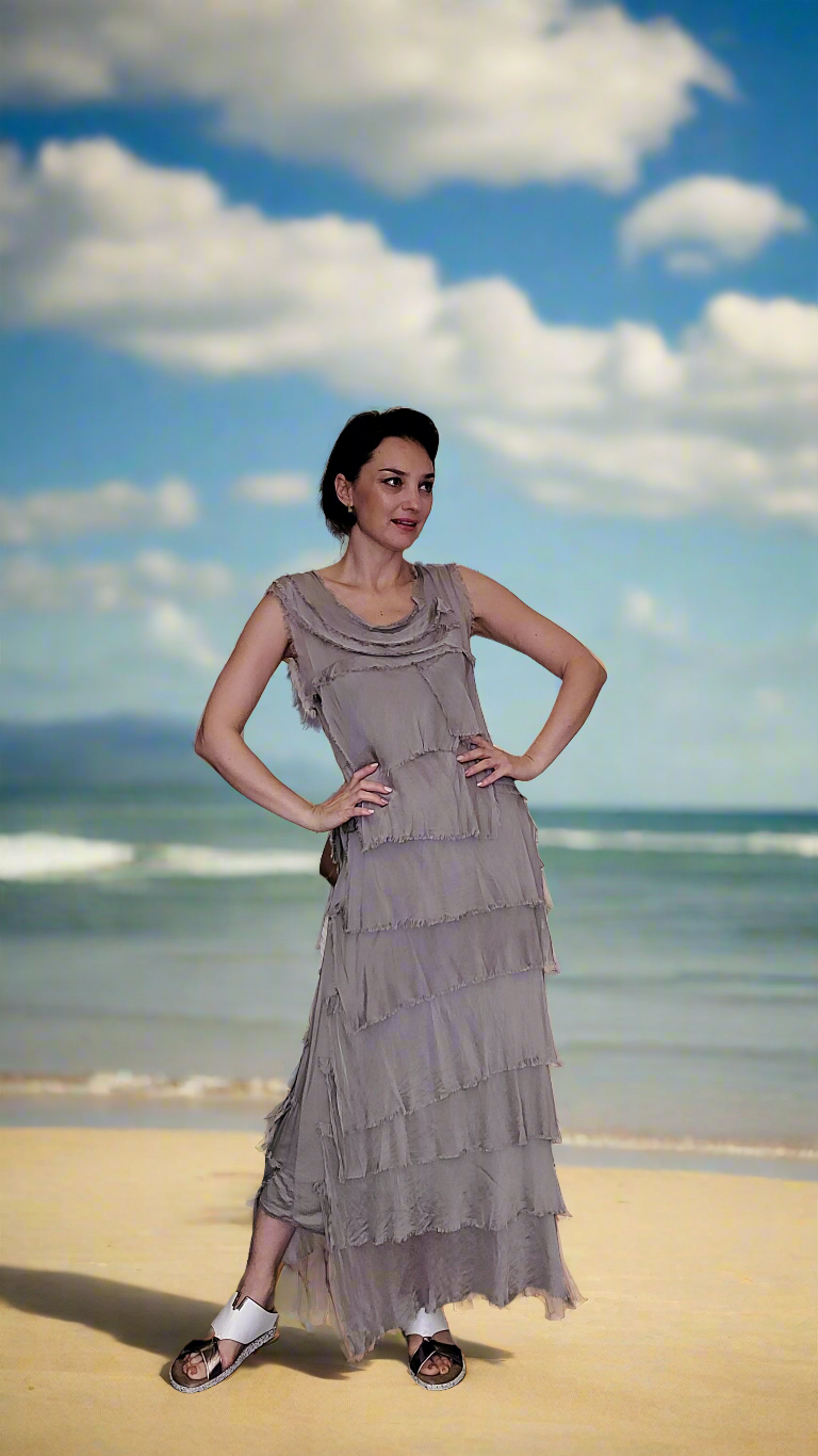 women's fitted dresses santa monica Santa Monica Embroidered Fit and Flare Wedding Gown