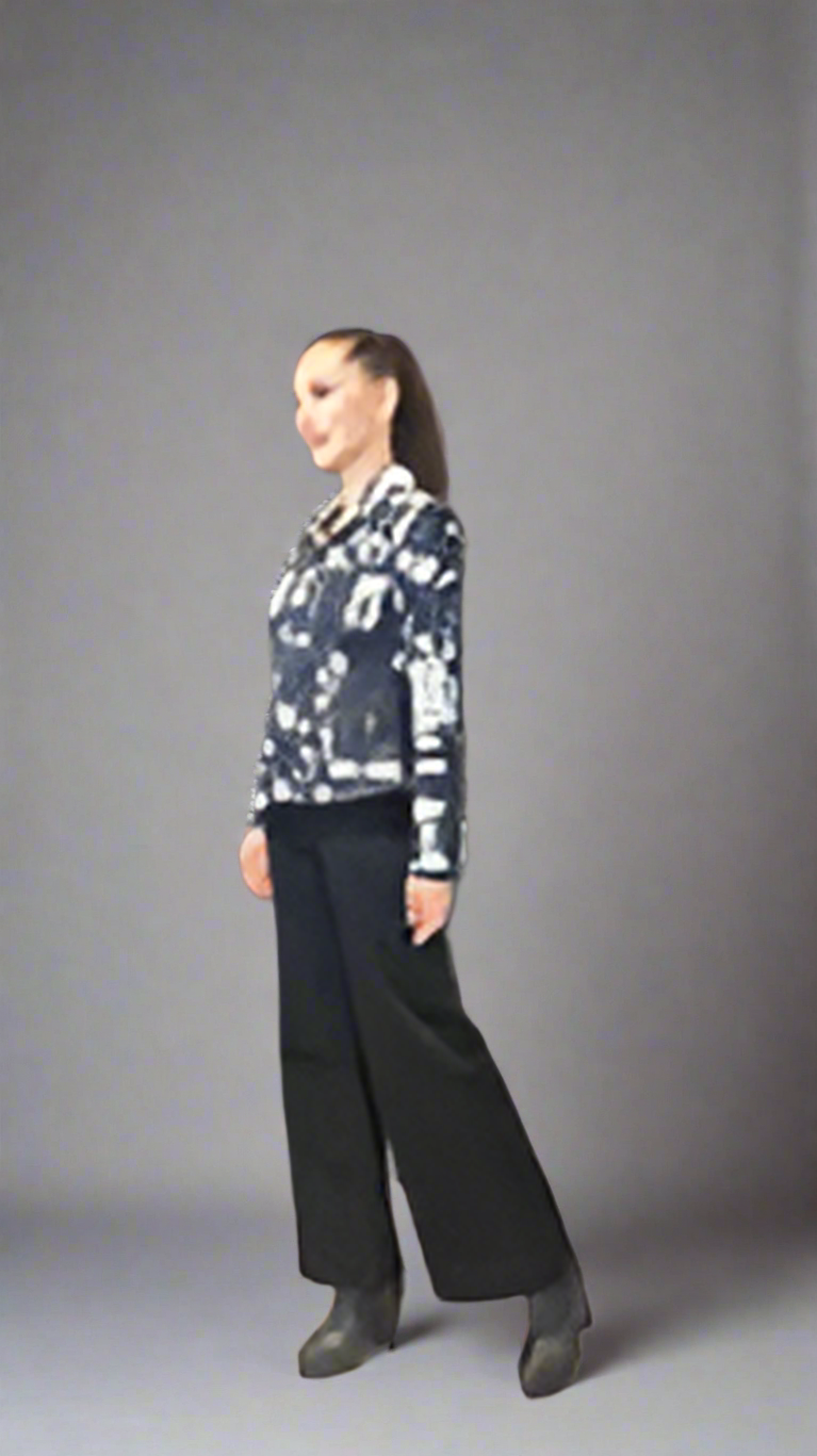 Desigual Women’s Black & White Newspaper Print Jacket – Unique Statement Style