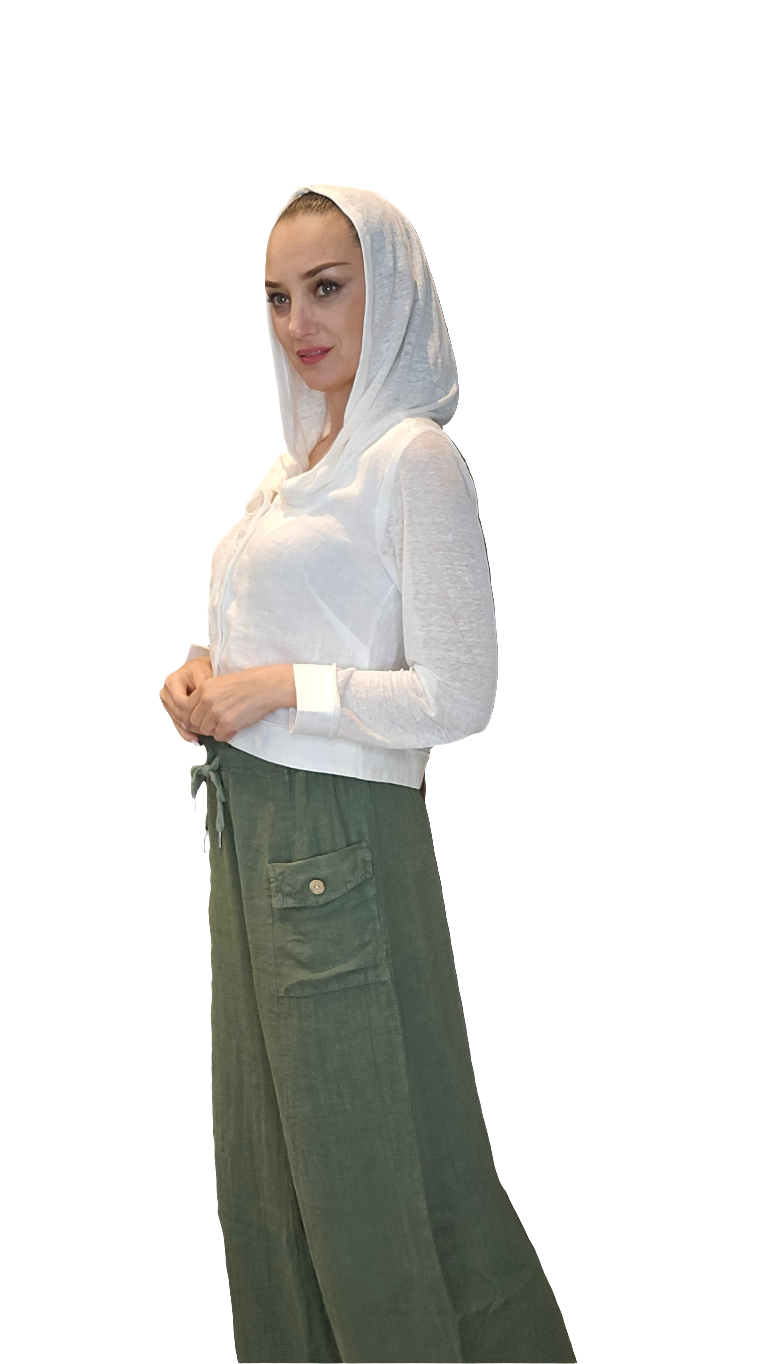 Italian Linen Wide Leg Panta