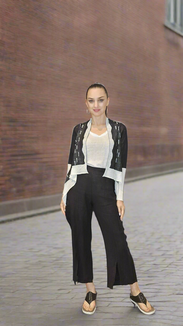 Novelty Black and White Cardigan Wrap