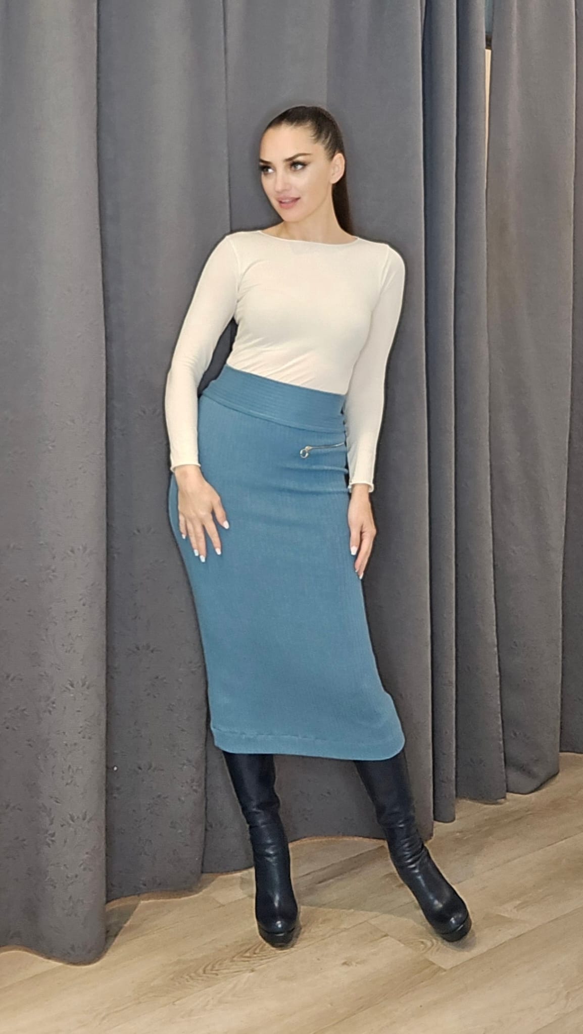 Midi Knit Skirt