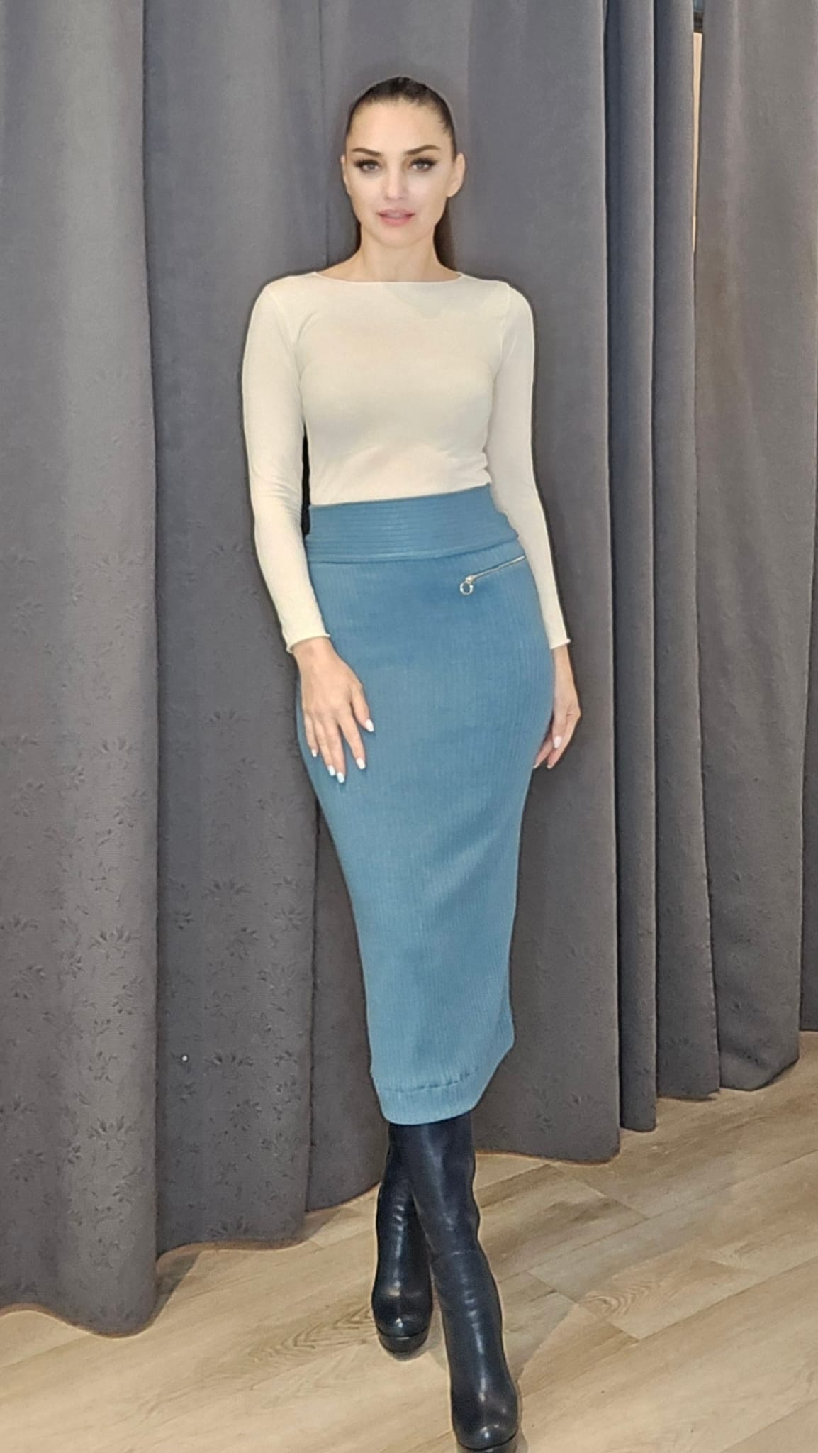 Midi Knit Skirt