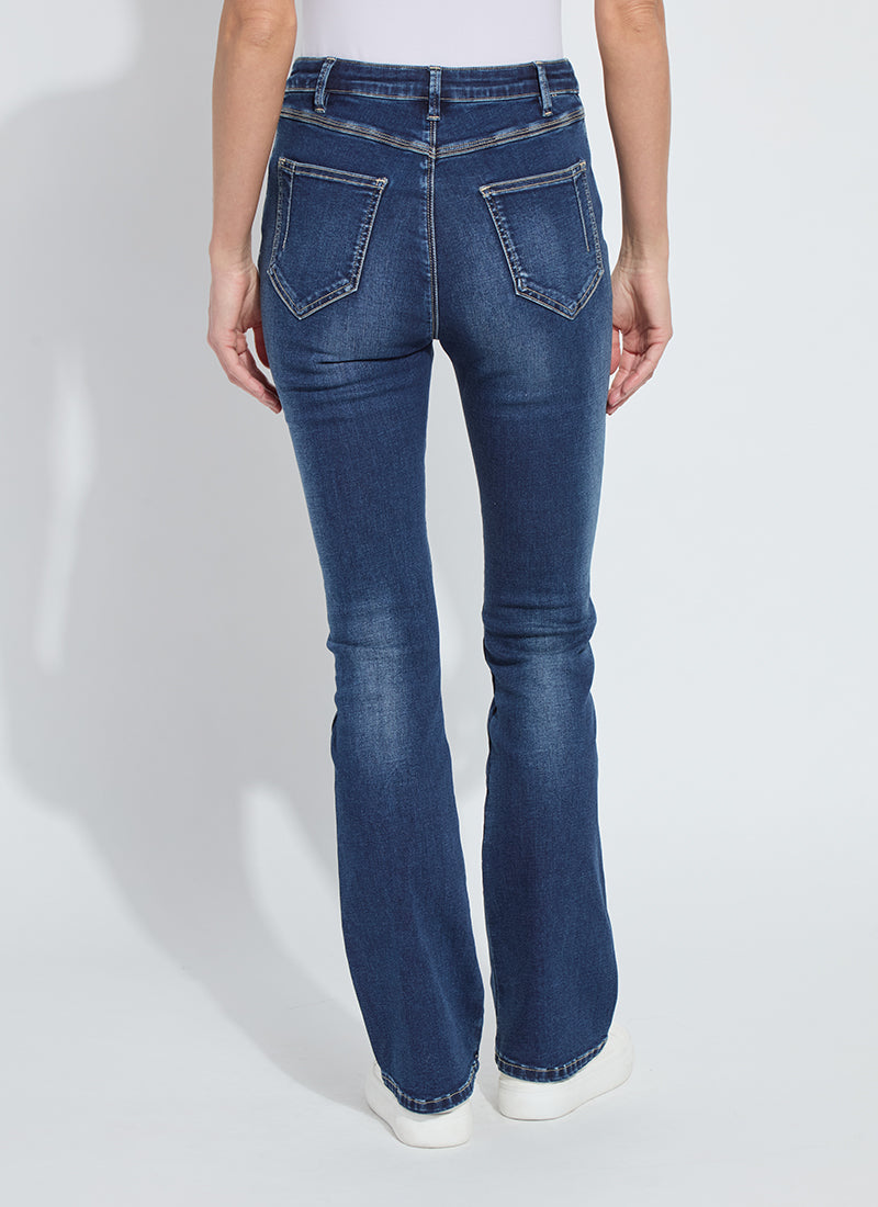 Women’s Mid Wash Boot Cut Jeans – 4-Way Stretch, Flattering Fit, Machine Washable