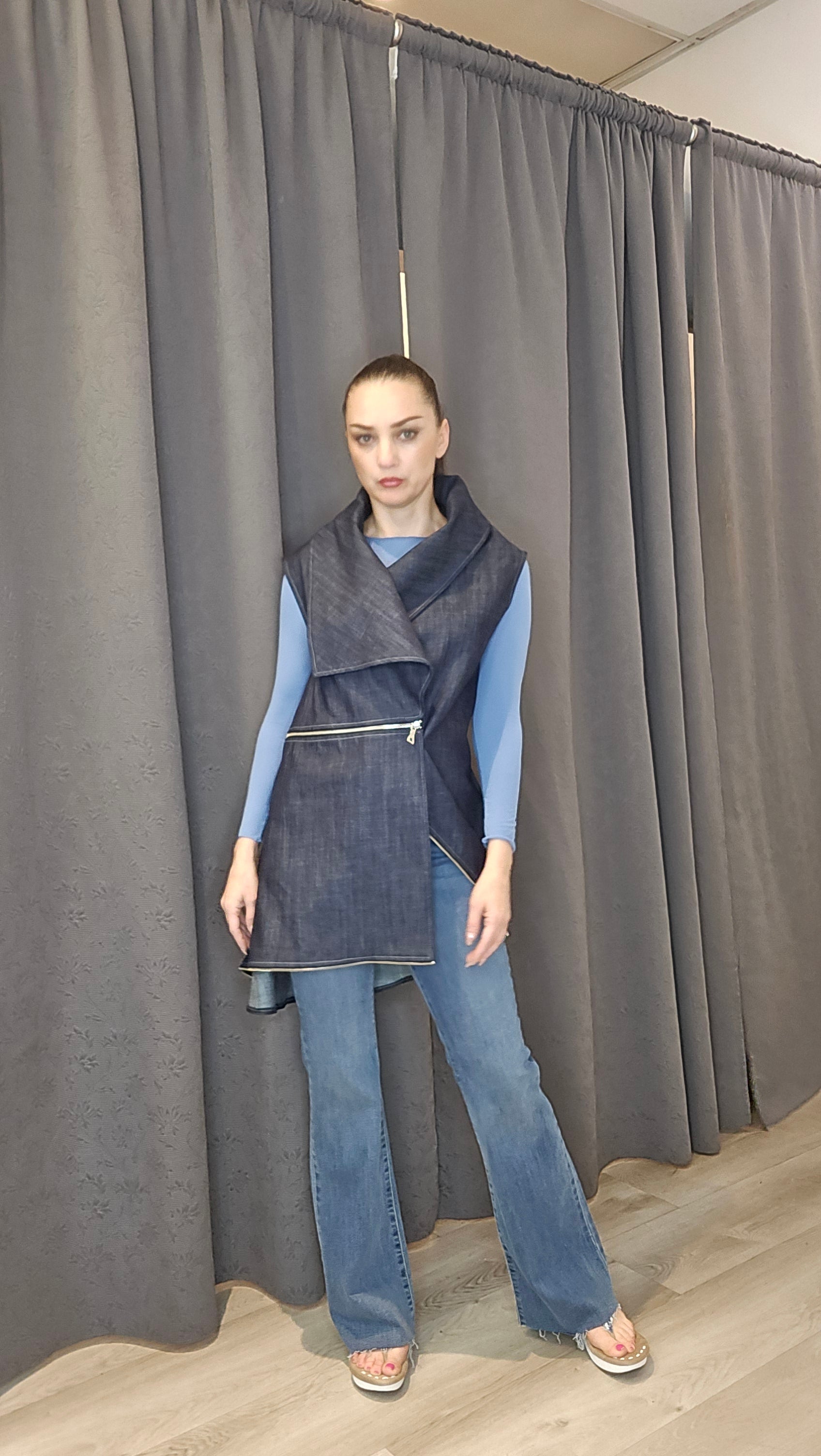 Assymetical Denim Vest Jackets rn-image_picker_lib_temp_e309542e-7aa0-4f54-b40e-9344868ec807