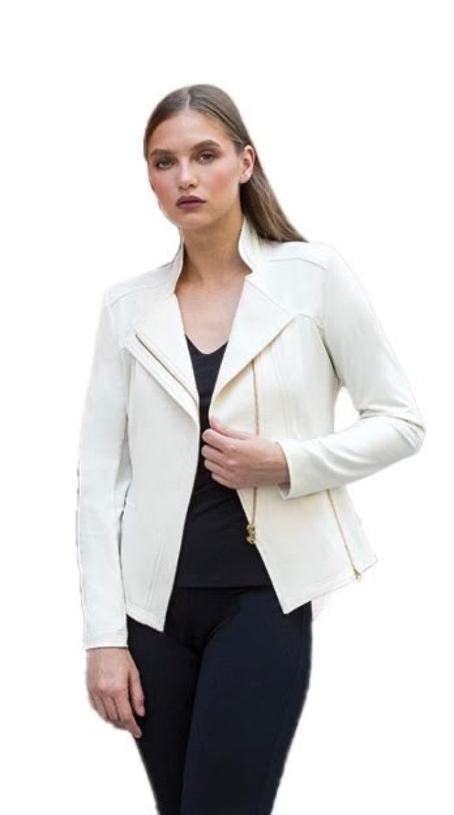 Off-White Lightweight Vegan Leather Jacket
