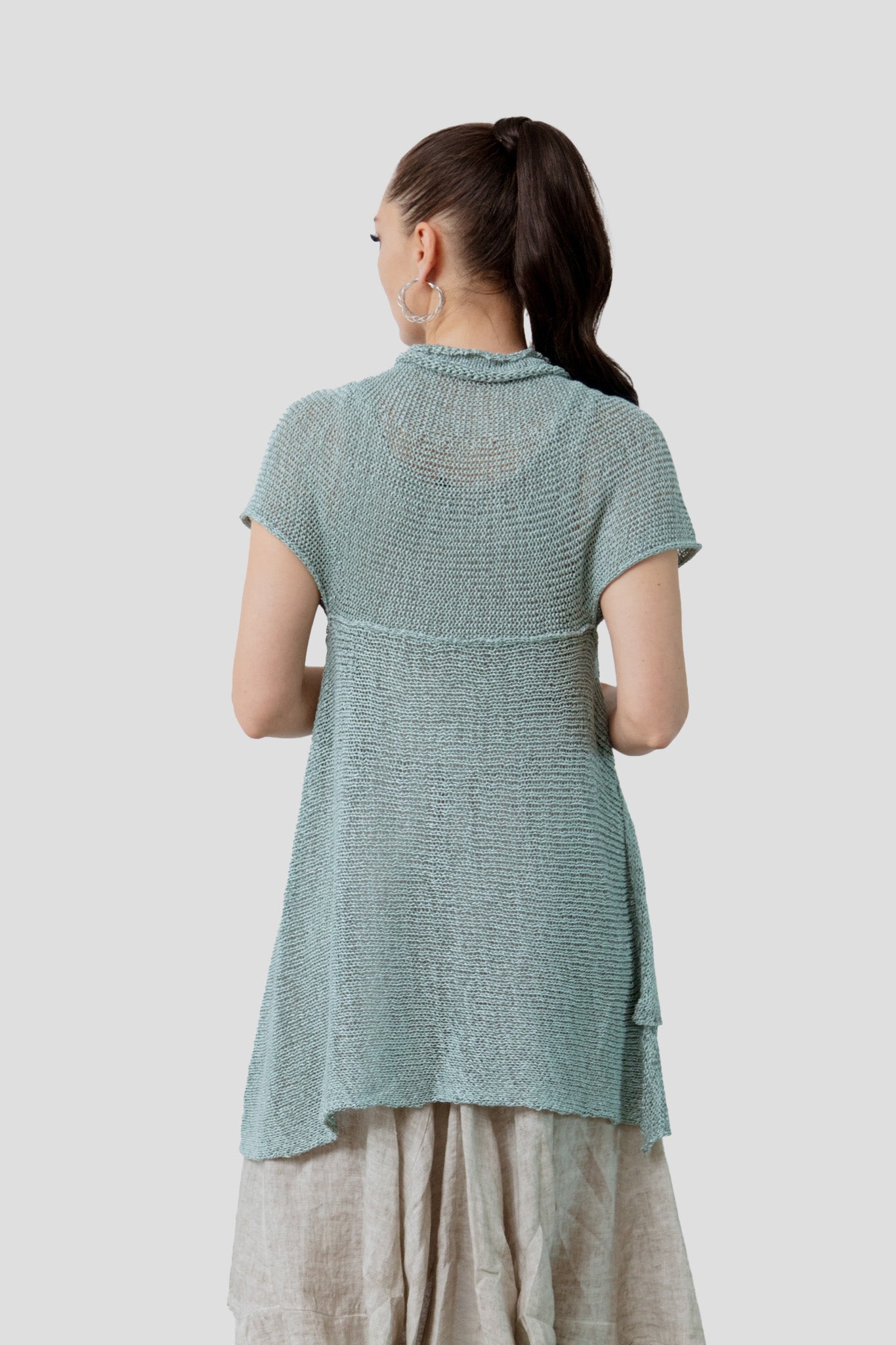 3184 Knitted Tunic, White