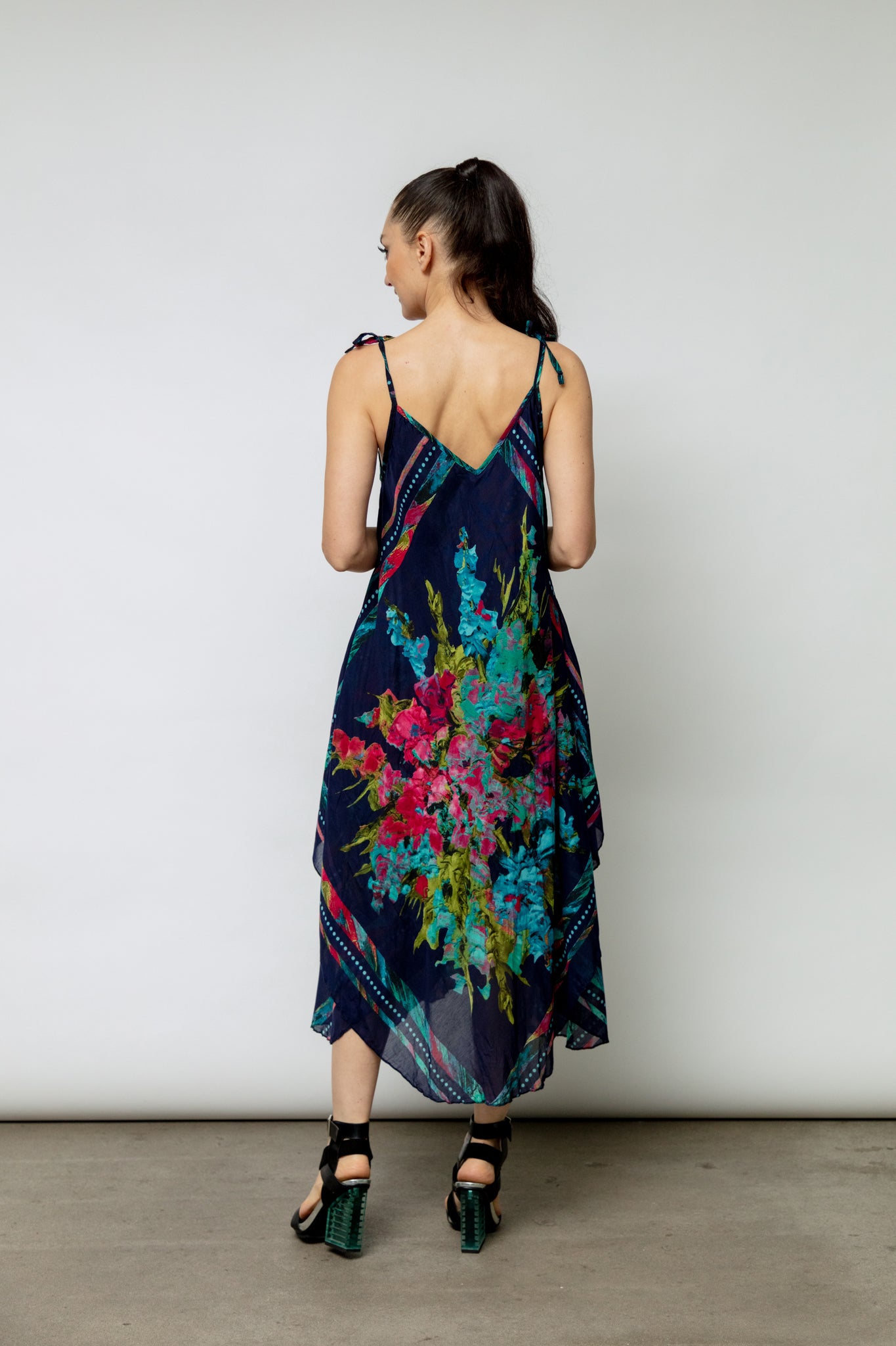 6076 Handkerchief Floral Dress
